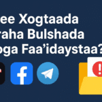 social media icons with blog title