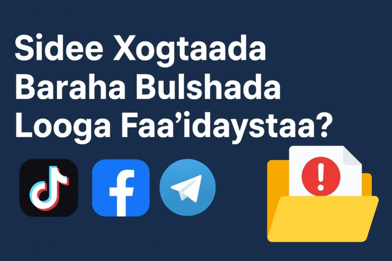 social media icons with blog title